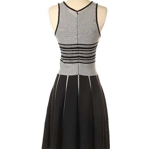 NWOT! Parker Sz XS / 2 Nia Knit Striped Nylon Skater Mini Dress A line Hem - Picture 8 of 9